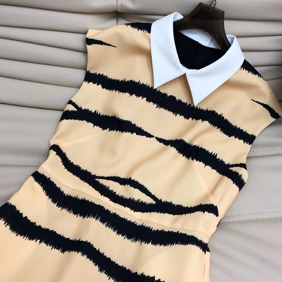NEW Mini Dress Animal Print With Hidden Side Pockets  / Valentino Style - Picture 10 of 10